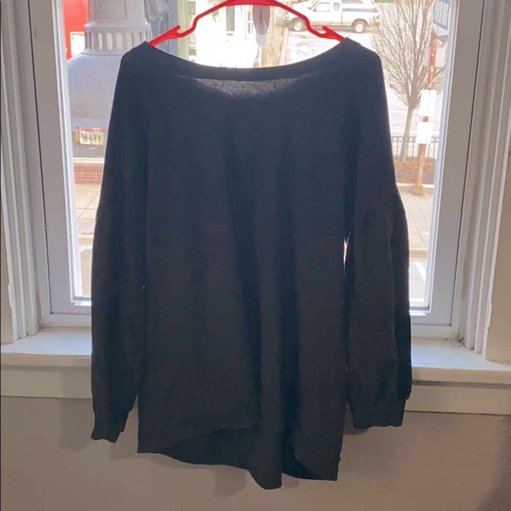 Sweater with tie back detail